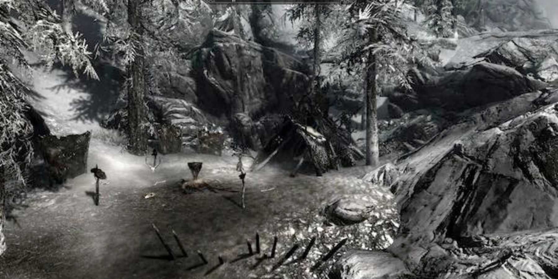 Skyrim Elder Scrolls V 5 Hagraven Nest Hagraven camp near Ragnvald