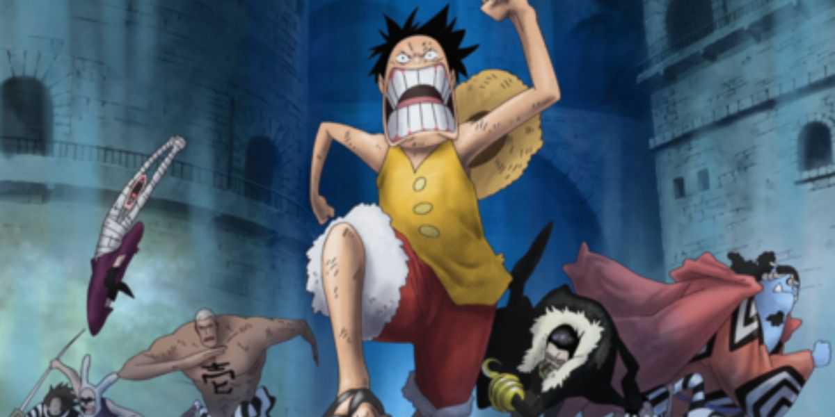 Luffy correndo através do Impel Down em One Piece