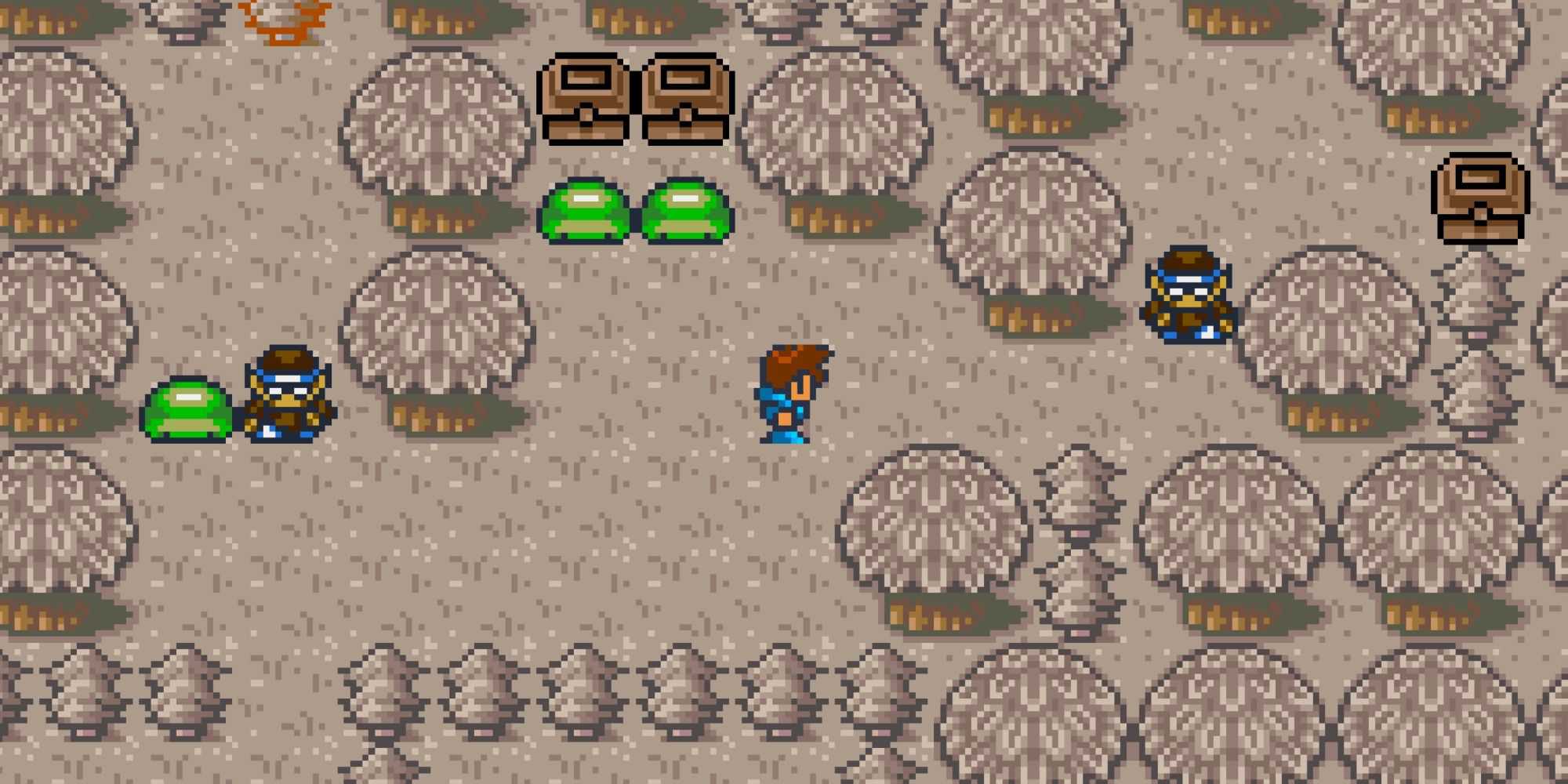 Exploring a forest in Final Fantasy Mystic Quest