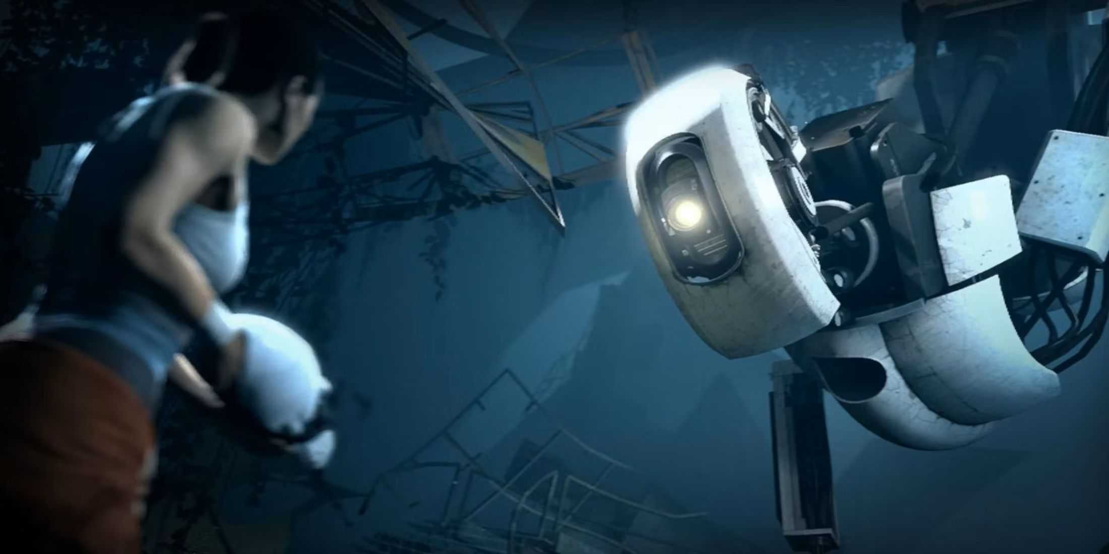 Portal 2 Glados Olhando para o Protagonista