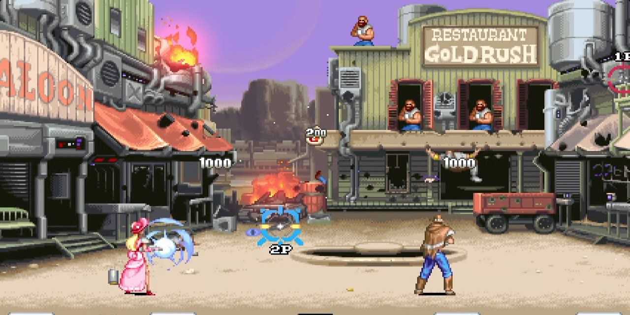 Wild Guns Reloaded Saloon Tiroteio