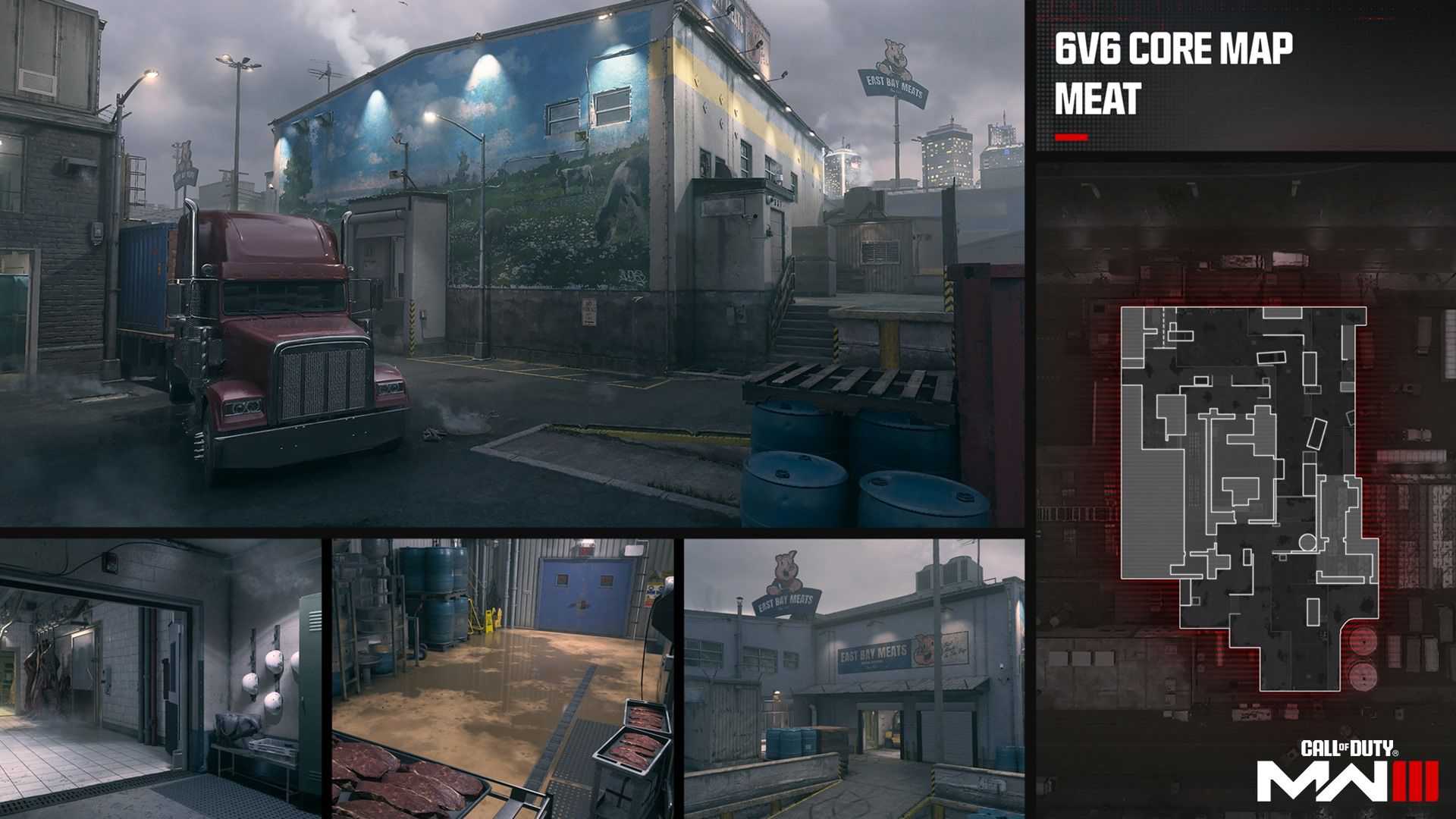 Layout do mapa de carne de Call of Duty Modern Warfare 3