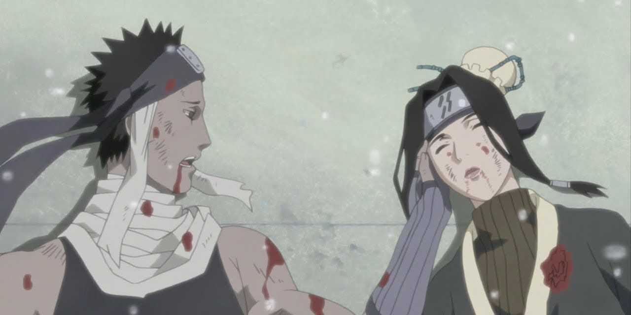 Zabuza morre com Haku