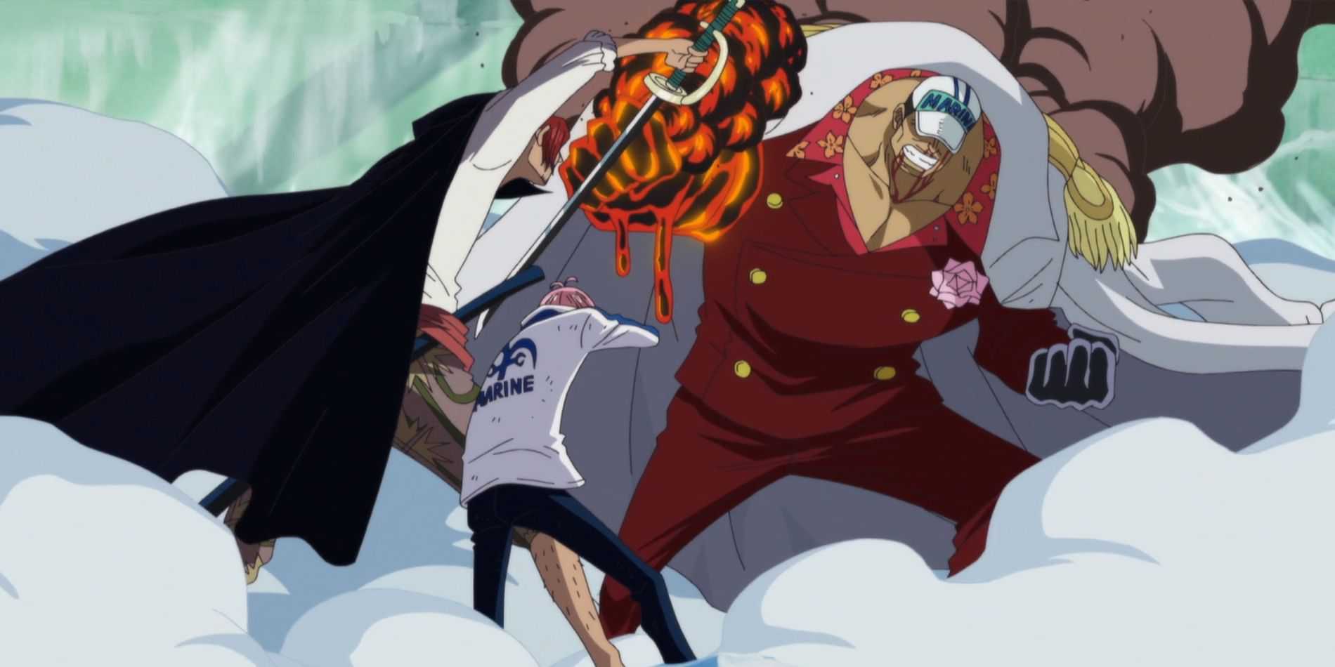 Shanks stops Akainu