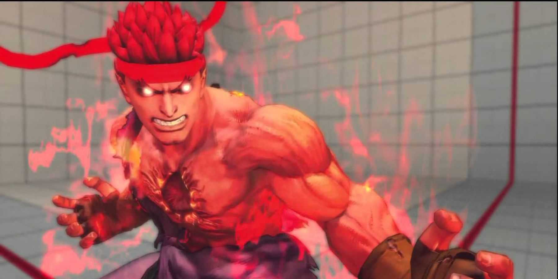 Evil Ryu preparing to attack