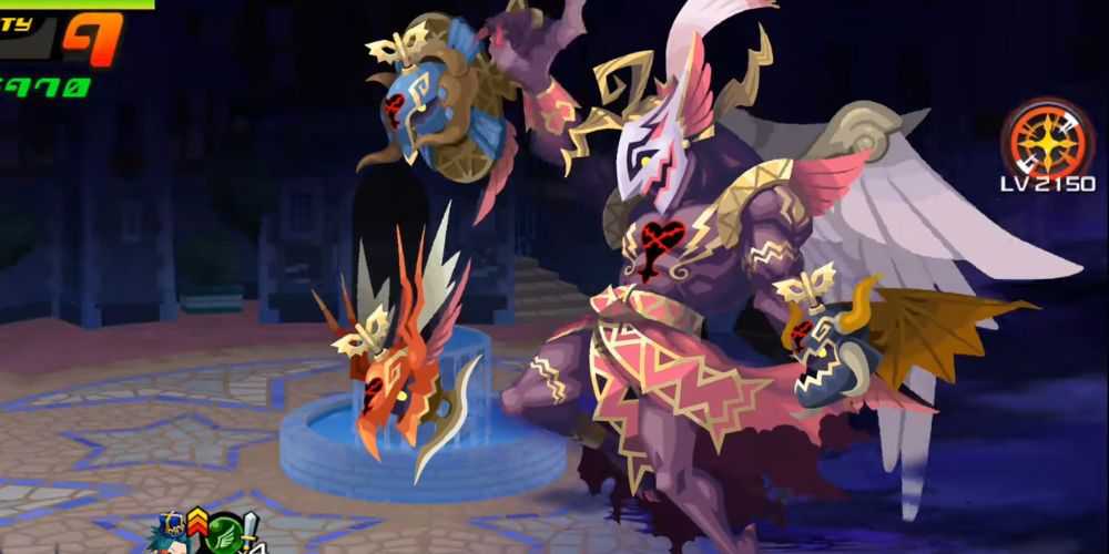 O misterioso chefe do senhor (Kefka Palazzo) em Kingdom Hearts Union χ.