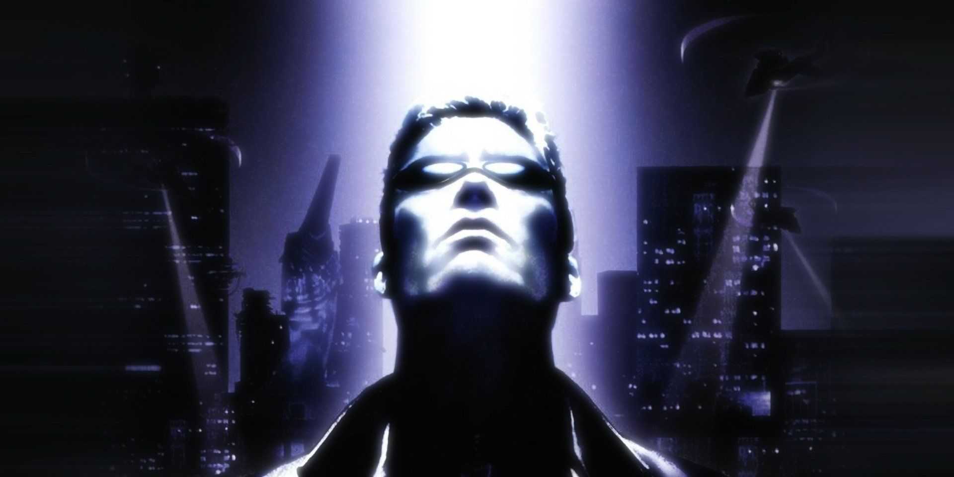 Deus Ex artwork of a man looking up