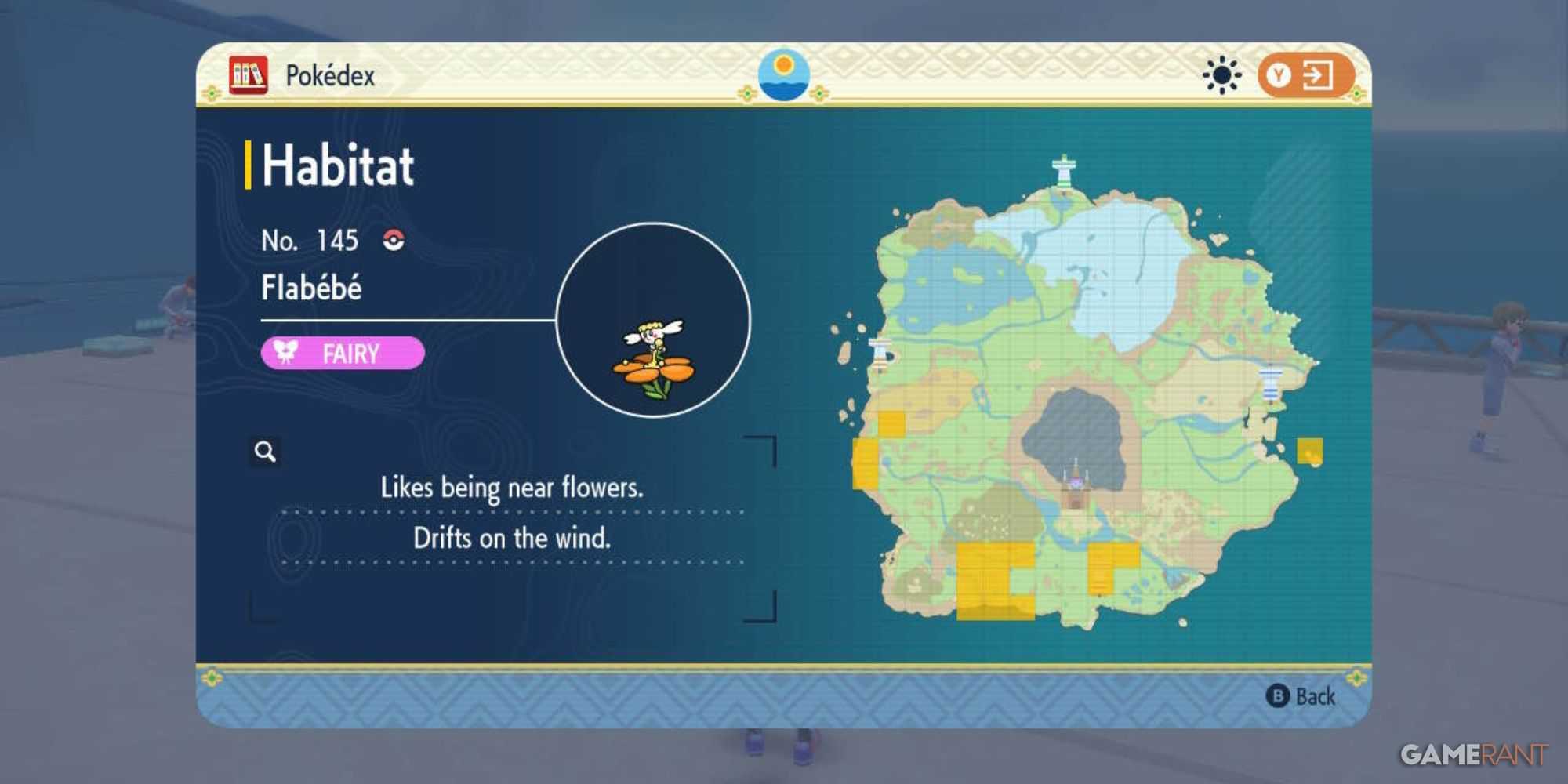 pokemon scarlet and violet flabebe location on pokedex