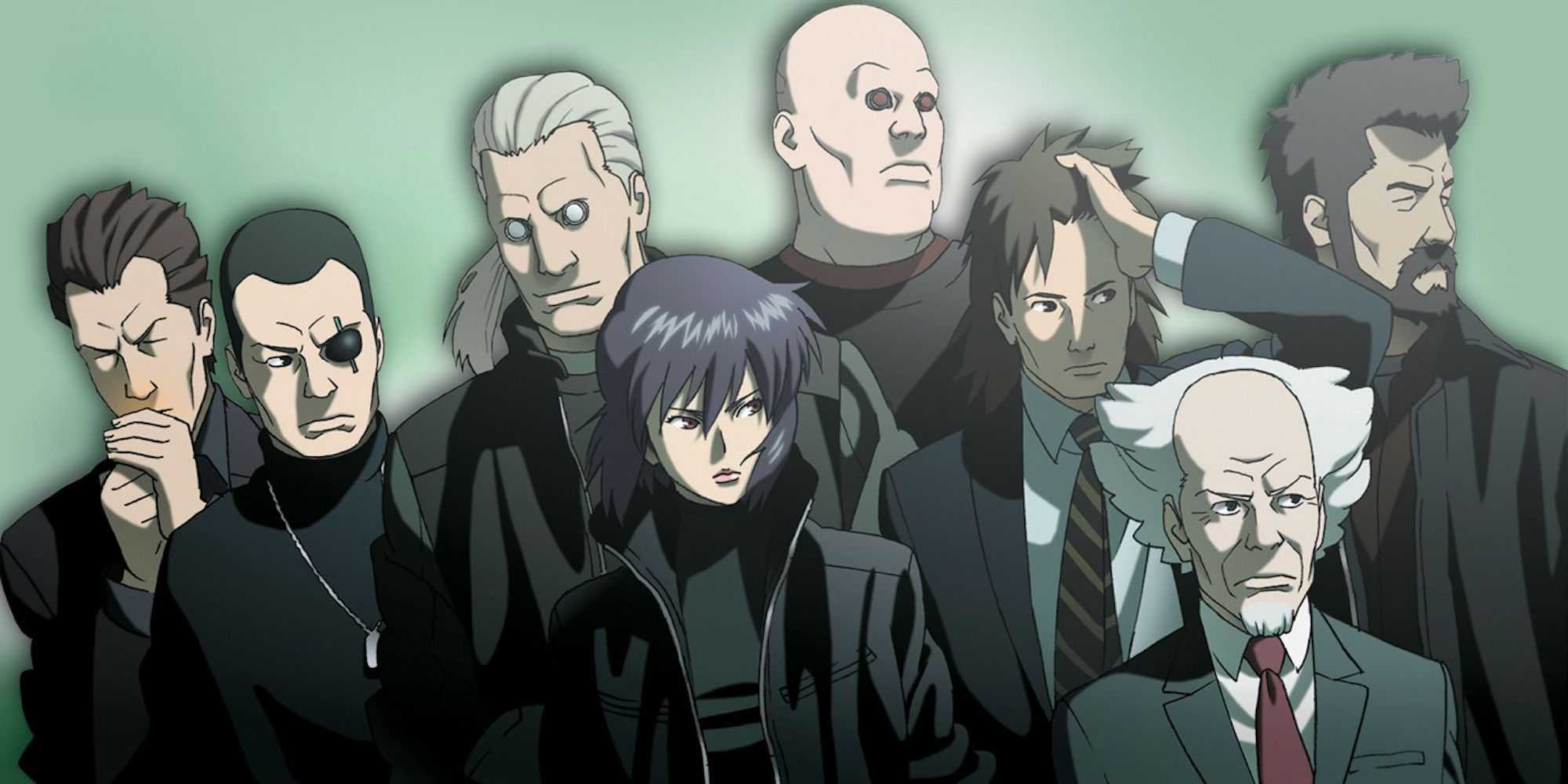 Arte promocional com personagens do Ghost In The Shell Stand Alone Complex