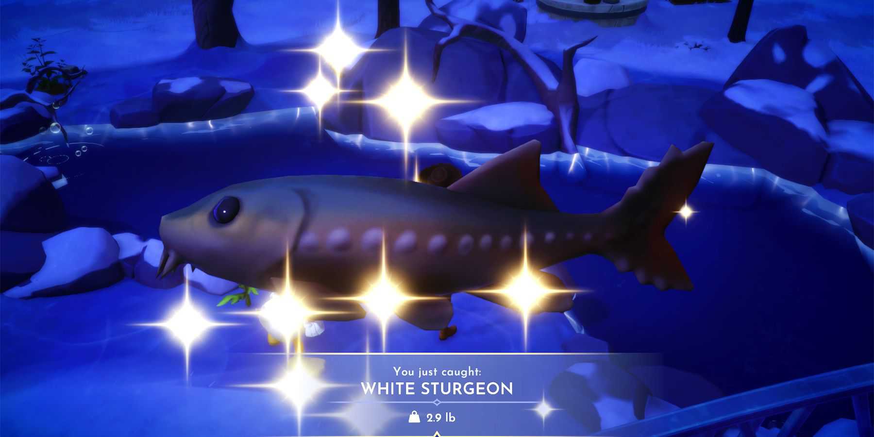 white sturgeon in disney dreamlight valley