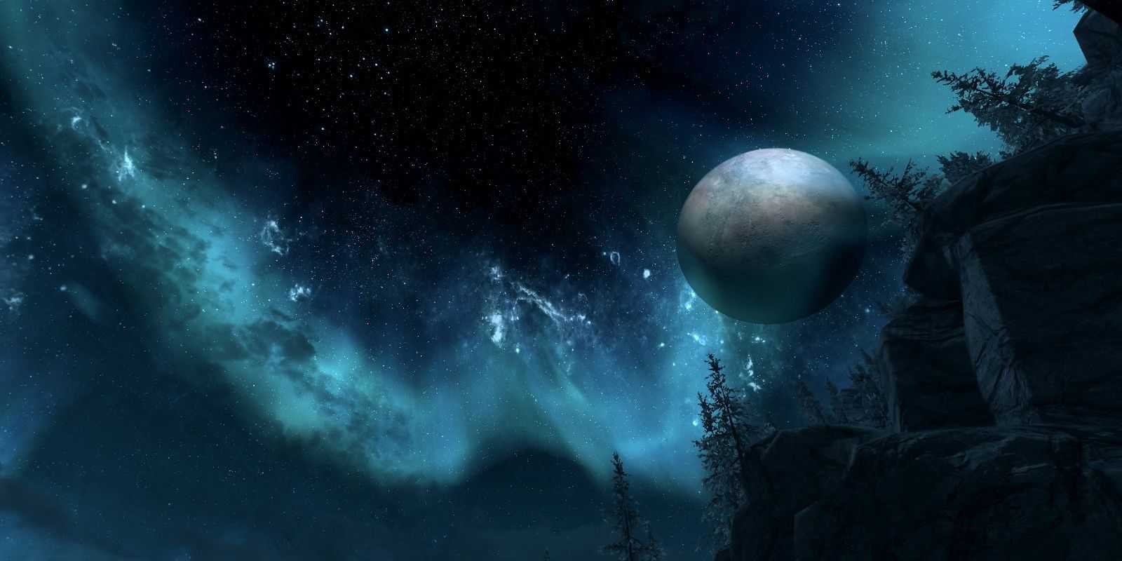 Céu noturno aprimorado para The Elder Scrolls V Skyrim