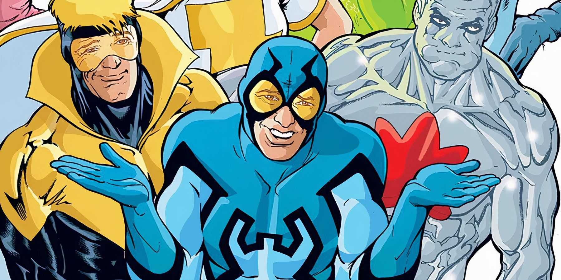 Blue Beetle, Booster Gold and Captain Atom in the JLI copy