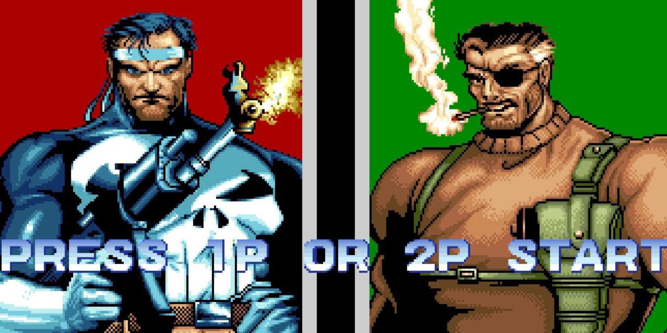 Punisher and Nick Fury in The Punisher character selection screen