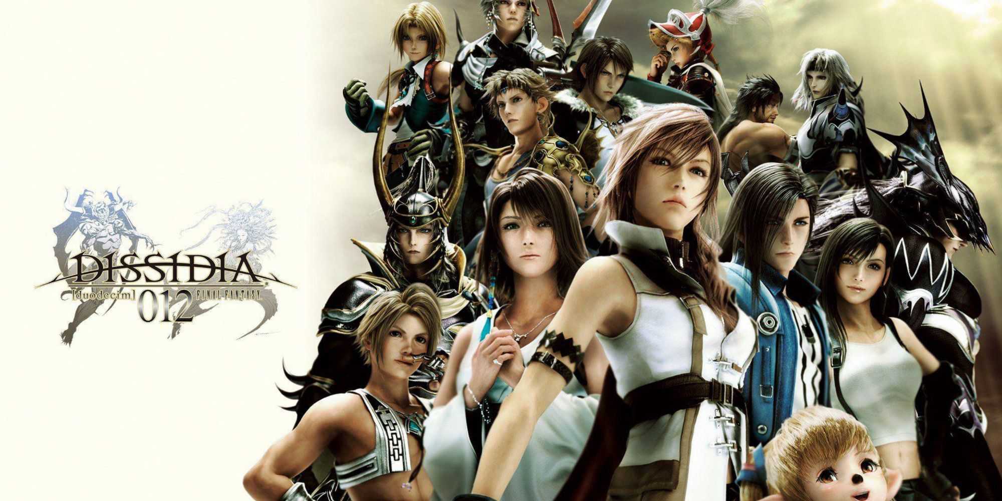 Arte promocional com personagens de Dissidia 012 Final Fantasy