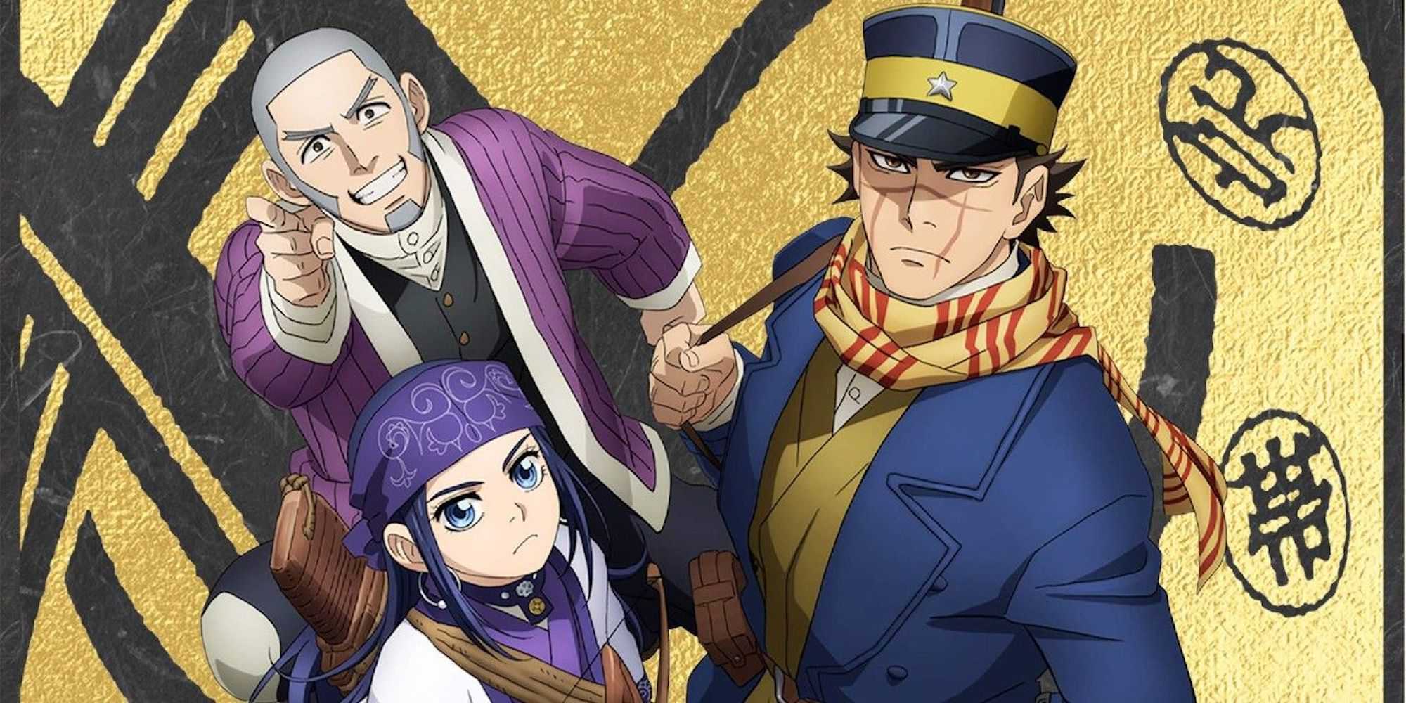 Arte promocional com personagens de Golden Kamuy