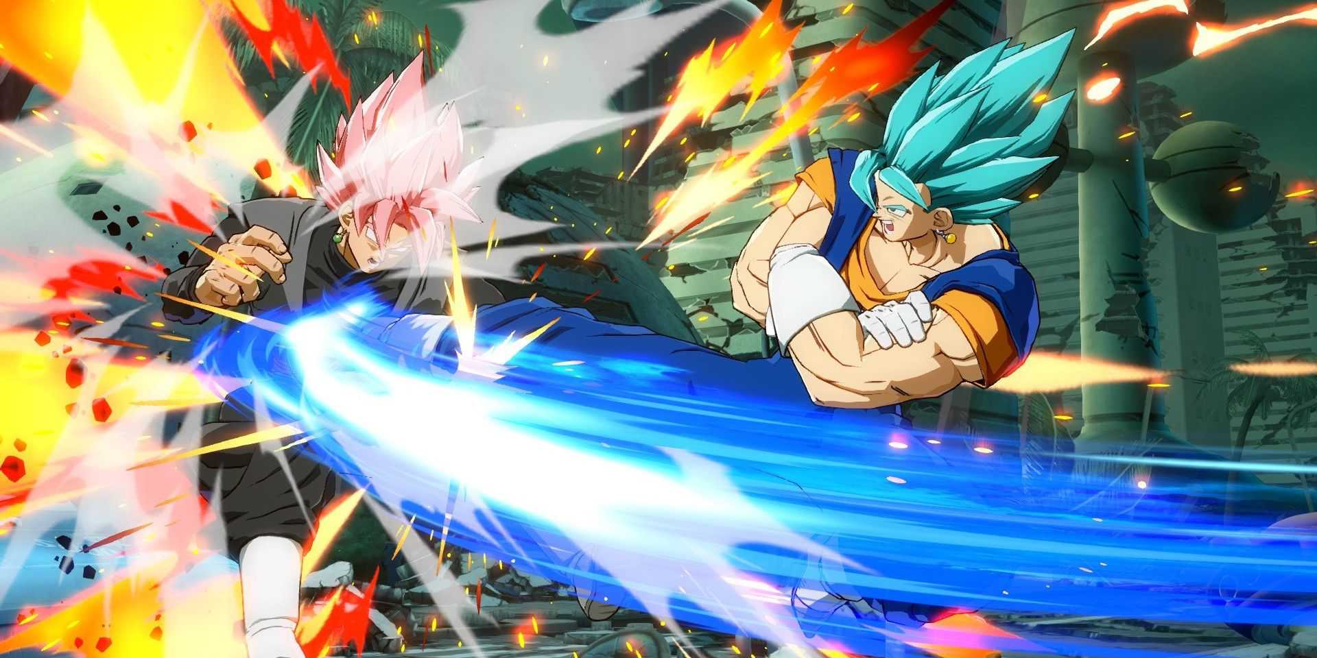 Goku Black e Vegetto em Dragon Ball FighterZ